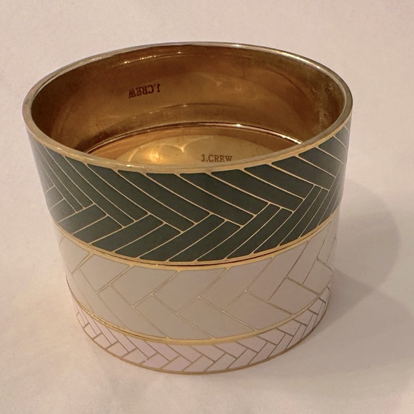 J Crew enamel bracelets chevron bangle- set of 3 - Picture 4 of 9